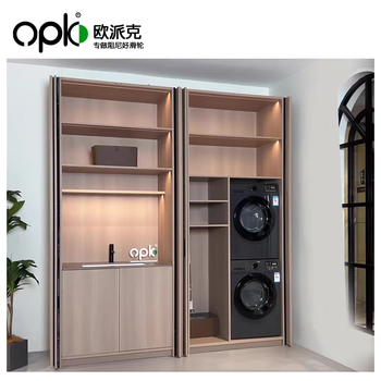 Opike simple furniture pocket door butterfly door plug-in hidden integral cabinet simple version furniture pocket door single door