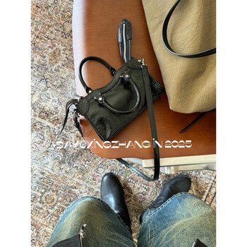 0001 daewoo surnamed zhang, homemade cool mini motorcycle bag with shoulder strap, black_pre-sale