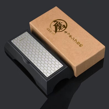 Vinoa stone diamond knife sharpener ice knife household knife sharpening artifact double-sided whetstone edged whetstone knife sharpener double-sided grinding 400+1000 black