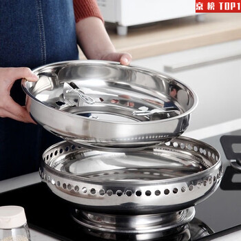 Ywzr household double-layer thickened stainless steel windshield cover gas stove non-slip heat insulation fire ring windshield plus thickened stainless steel windshield double-layer large size