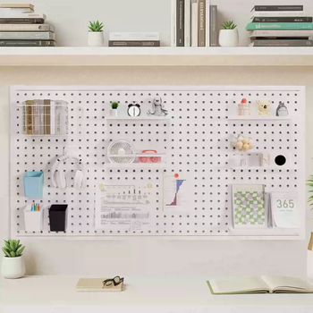 Yusenyi punch-free thickened metal perforated board storage rack magnetic desktop perforated board customized accessory set color dividing line