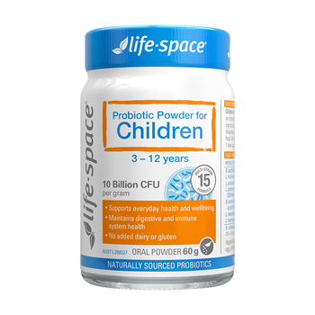 Life space children's probiotic powder 10 billion live bacteria 60g/bottle from 3 to 12 years old imported from australia (2 bottles are more efficient)