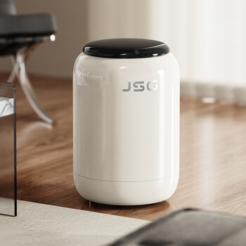 Ascor kitchen special trash can 2026 new large capacity with lid household large size high-end living room bathroom ceramic jar - cream white push type 12l