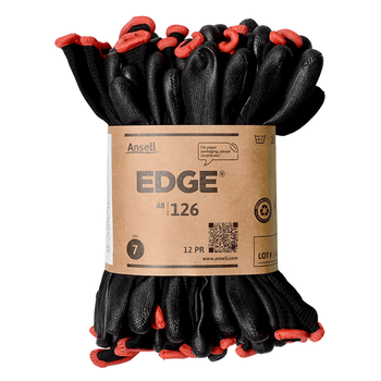 Ansell 48-126 gloves pu coated palm dipped non-slip comfortable breathable factory fine operation edge 12 pairs 7 size s size gloves 48-126 small size