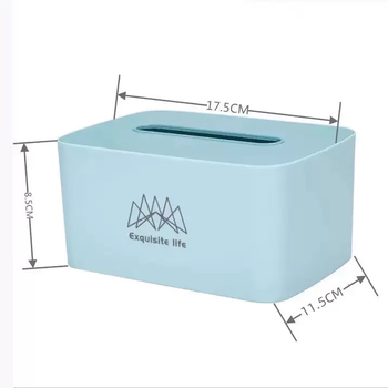 Yusenyi desktop toilet paper box home living room dining room restaurant commercial simple plastic cloth tissue box tissue napkin storage box square blue