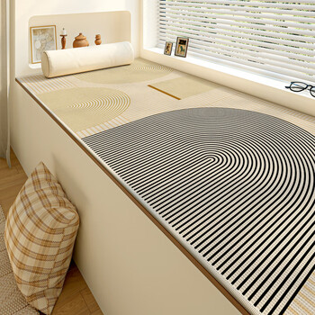 Bay window mat can be used for sleeping on the window sill mat, new four-season custom-made bedroom tatami, cream camellia mh 70cm*200cm