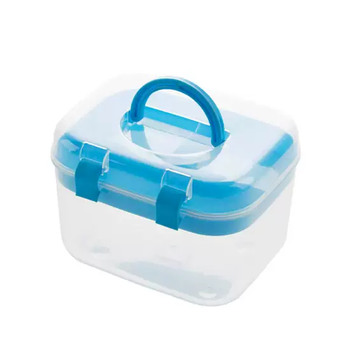 Yusenyi portable plastic transparent medicine storage box large and small first aid box household medicine box household medicine box storage box small blue small blue