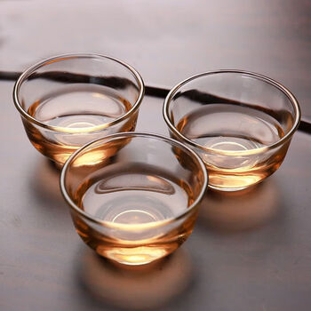 Meikejie disposable kung fu small tea cup anti-scalding thickened magnolia cup master cup flower tea cup transparent tea drinking plastic cup 36 pack 60ml