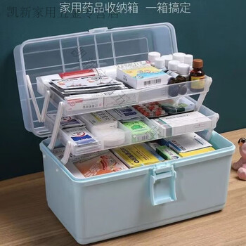 Sanqihu multifunctional hardware car electric small appliances folding storage box home tool box industrial grade household small utility box large super powerful open large space sky blue