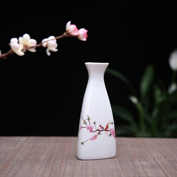 Meikejie japanese-style sake jug, white wine wine divider, wine set, household ceramic hot pot, warm wine pot, rice wine, shochu cup, triangle spring color, three liang
