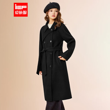 Ief/aiyifu 2025 winter new korean style commuting temperament and high-end versatile warm woolen long coat