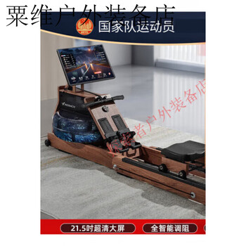 Merrick rowing machine household water resistance magnetic control indoor sports and fitness equipment intelligent adjustment foldable r7zh 2024 ten blades-21.5-inch ultra-clear large screen-folding