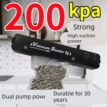 Yusenyi fresh-keeping sealing machine household fully automatic food packaging vacuum sealing small all-in-one machine sealing and plastic sealing machine special texture vacuum bags (50 pieces) thickened