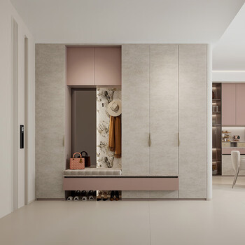 Huahe foyer customized huahe23999 package bedroom cloakroom walk-in wardrobe combination modern minimalist furniture