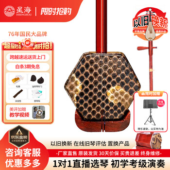 Xinghai instrument erhu national musical instrument stringed instrument mahogany rosewood erhu beginners learn to play for grade examination 873zq red iron pigeon erhu