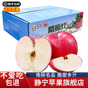 Jingning apple sf delivery gansu red fuji apple fruit fresh seasonal jingning apple net weight 5 jin pack 10-12 pieces 75 fruit selection pack