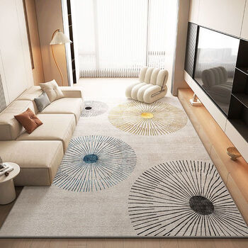 Retro light luxury living room carpet home bedroom sofa coffee table carpet nordic style stain-resistant door mat yuhui 250cm*350cm (upgraded fabric for easy care)