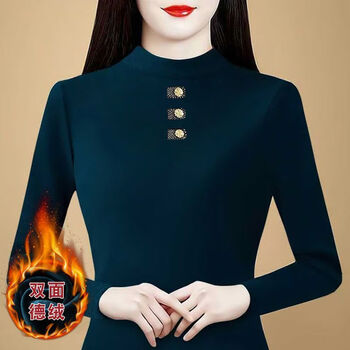 Orchid half turtleneck german velvet bottoming shirt for women in autumn and winter new women's tops 2025 can be worn inside and outside, fashionable and stylish spring green bh405#9036 xl recommended 110-120 pounds