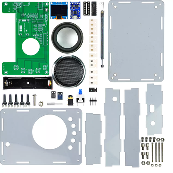 Ole lcd radio production kit fm fm rechargeable electronic iy welding production circuit board kit + acrylic shell