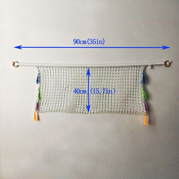 Toy storage woven mesh bag hammock without punching wall hanging net bunk doll storage mesh bag background wall decoration 1m