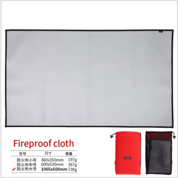 Outdoor barbecue fire blanket, high temperature resistant fire blanket, 1 meter fireproof fiberglass picnic, flame retardant camping fireproof cloth, large size