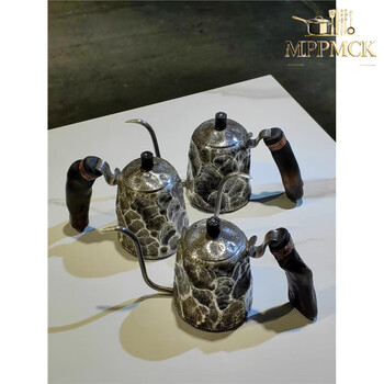 Mppmck german imported quality equipment, hand-made copper rock muscle hand-brewed coffee pot, fuguido sato akimishima sterling silver coffee pot 003-004-005