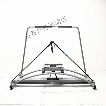 Double-track metal ski trainer with adjustable resistance, commercial indoor fitness equipment version - adjustable resistance (including snowball fight), factory wholesale, warranty and lifetime maintenance