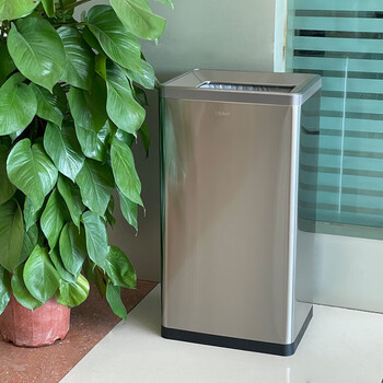 Stainless steel trash can 30 liters length 30*width 22*73