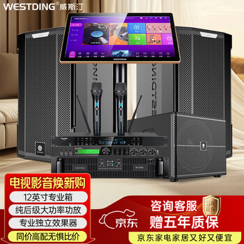 Westin (westding) ares 9 home ktv audio set singing complete equipment karaoke machine all-in-one professional karaoke stage conference private room theater speaker ares 9+8400+f9+k9s+karaoke machine+w15 cannon