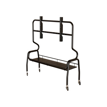 Perfect new tv stand removable stainless steel wheel 4385 inch home black iron 90*35*120 high + wheel