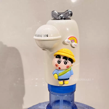 Yusenyi barreled water pump cute cartoon crayon shin-chan household pure mineral water bucket electric water press water dispenser beige double face rainbow backpack new