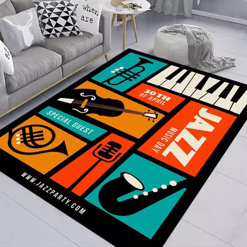 Kaye creative musical instrument living room carpet sofa coffee table blanket large size no-wash wipeable floor mat bedroom bedside blanket customized sjr-k cool musical instrument-01 120x160cm