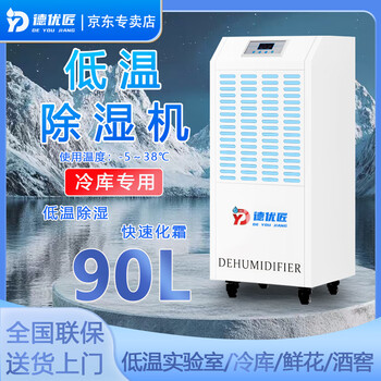 Deyoujiang high-power cold storage special dehumidifier low temperature resistant cold room basement large industrial grade dehumidifier 90l/day