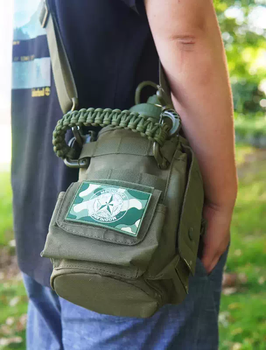 Yusenyi large capacity warm and cold insulation tactical water bottle outdoor travel vehicle mounted portable 304 stainless steel thermos water bottle 2l military green 1ml 2l