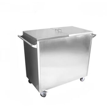 Aigechen stainless steel cart garbage transfer cart waste recycling turnover box hospital clinic sterile mobile waste 1000*550*900304 style 2 does not include inner barrel