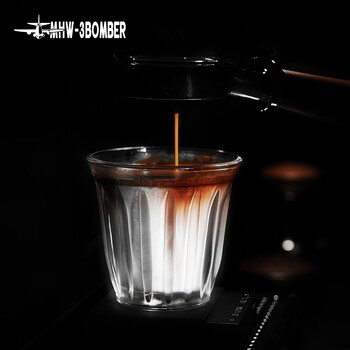 Mhw-3bomber bomber american coffee cup glass australian white cup latte cup transparent simple retro dirty american water cup 90ml-(concentrate/tasting recommendation)