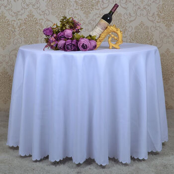 Fantasy solid color hotel tablecloth restaurant restaurant round tablecloth rectangular conference tablecloth wedding banquet table bleached color 120x120cm