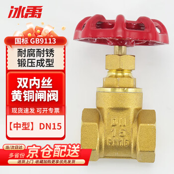 Bingyu by-3150 delivery today/next day water pipe switch valve double internal wire internal thread copper gate valve dn15 (medium size)