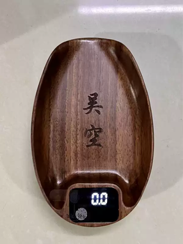 Yusenyi precise black walnut solid wood electronic tea scale special electronic scale for weighing grams of tea leaves tea ceremony pu'er tea load tea set contact the store customer service for (free customization of logo pattern text) laser laser engraving