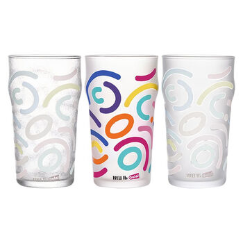 Memphis series beer glass cold water discoloration wine glass ins juice glass cold drink glass water glass turin + milan + naples 3-pack