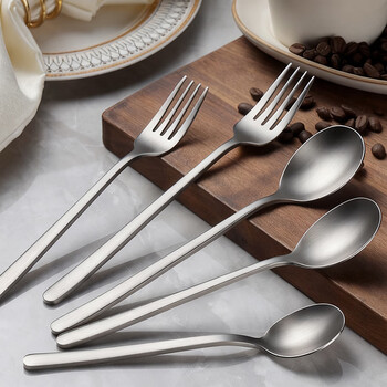 Huaqingge jianyipu stainless steel fork and spoon 2-piece set