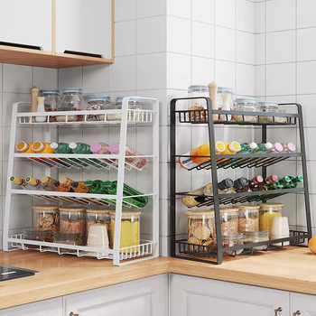 Yusenyi wine rack display rack rental wine cabinet multi-layer storage rack desktop bar mini wine storage strong and durable 2-layer flat bottom model (elegant white)