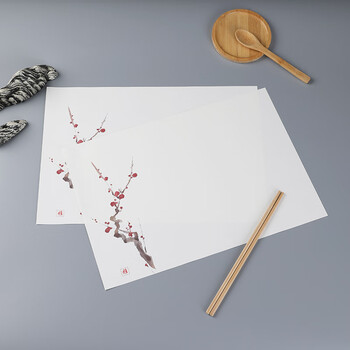 Jiaojing placemat paper japanese style japanese style dining table plate paper commercial japanese western restaurant wine tabletop paper large plum blossom sheet