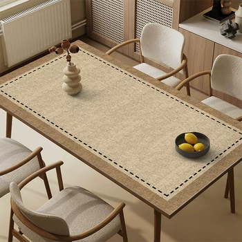 Yusenyi log-style tablecloth is waterproof and oil-proof, no-wash, anti-scalding, and insulated leather dining table mat, coffee table cover, tablecloth, qi wood 70cmx120cm (can be cut and customized)