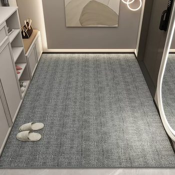 Yusenyi entrance door floor mats, home entrance door mats, can be cut into living room carpets, door mats, blue and gray solid color, 80cmx120cm, belgian velvet, high quality
