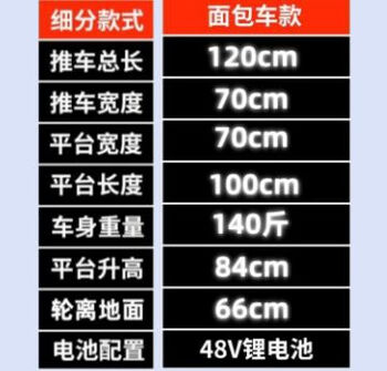 Ximuleke trolley electric hydraulic lift portable truck-mounted scissor mobile flatbed truck thickened version with a height of 66cm and a load of 600 pounds for domestic use