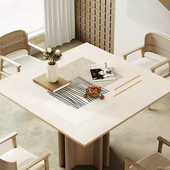 Yusen yi wabi sabi square tablecloth pvc leather no-wash wipeable eight immortals table mahjong table mat waterproof and oil-proof harajuku b 150cmx150cm (private customization, a must for lazy people)