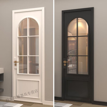 Door walnut glass bathroom door toilet door study kitchen balcony flat door french carved version flat door