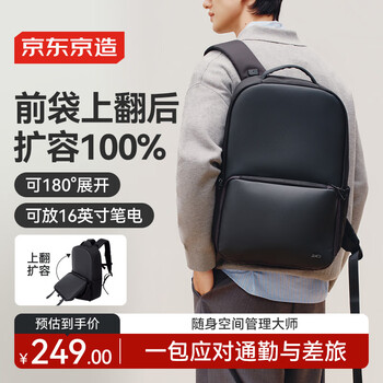 Jingjing tokyo-made foldable and expandable computer bag backpack 16-inch notebook casual business outdoor men and women