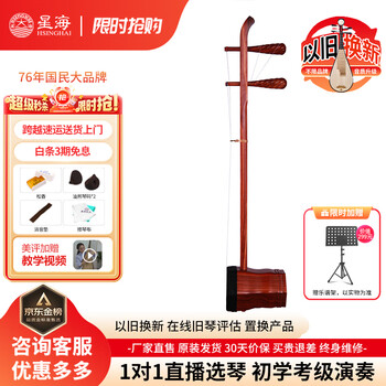 Xinghai instrument beijing erhu national musical instrument stringed instrument african rosewood erhu beginners learn to play for grade examination 87023x red iron wooden bean beijing erhu